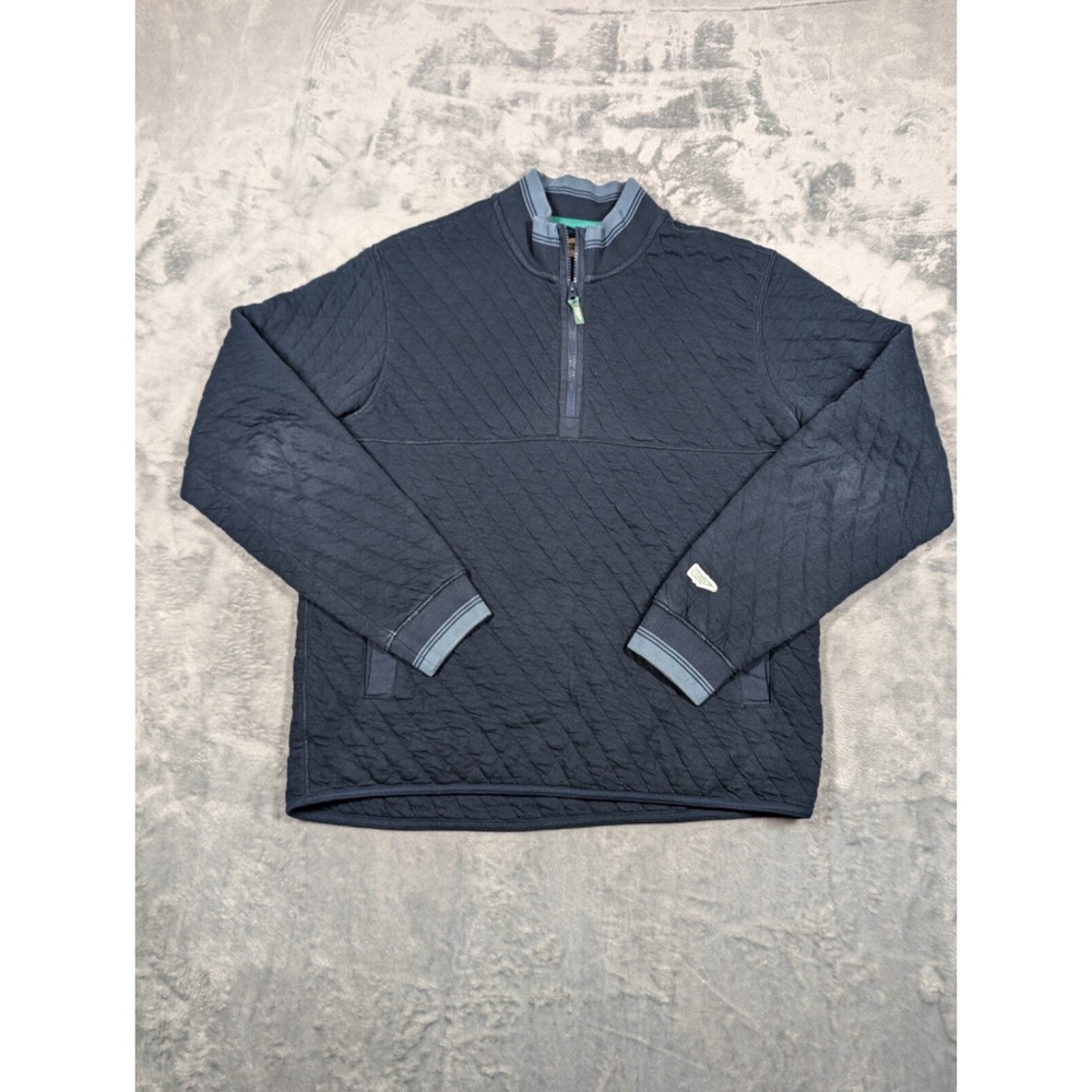 Wellen Huckberry Quarter Zip Quilted Jacket Mens Sz Medium Blue Outdoors